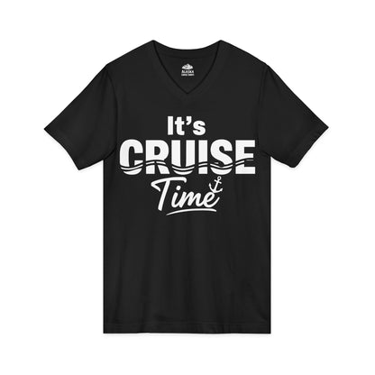 It’s Cruise Time Nautical Vacation Shirt for Cruise Travelers — V-Neck