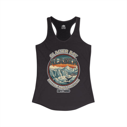 Glacier Bay Alaska National Park Vintage Nature Scene Shirt — Ladies Tank