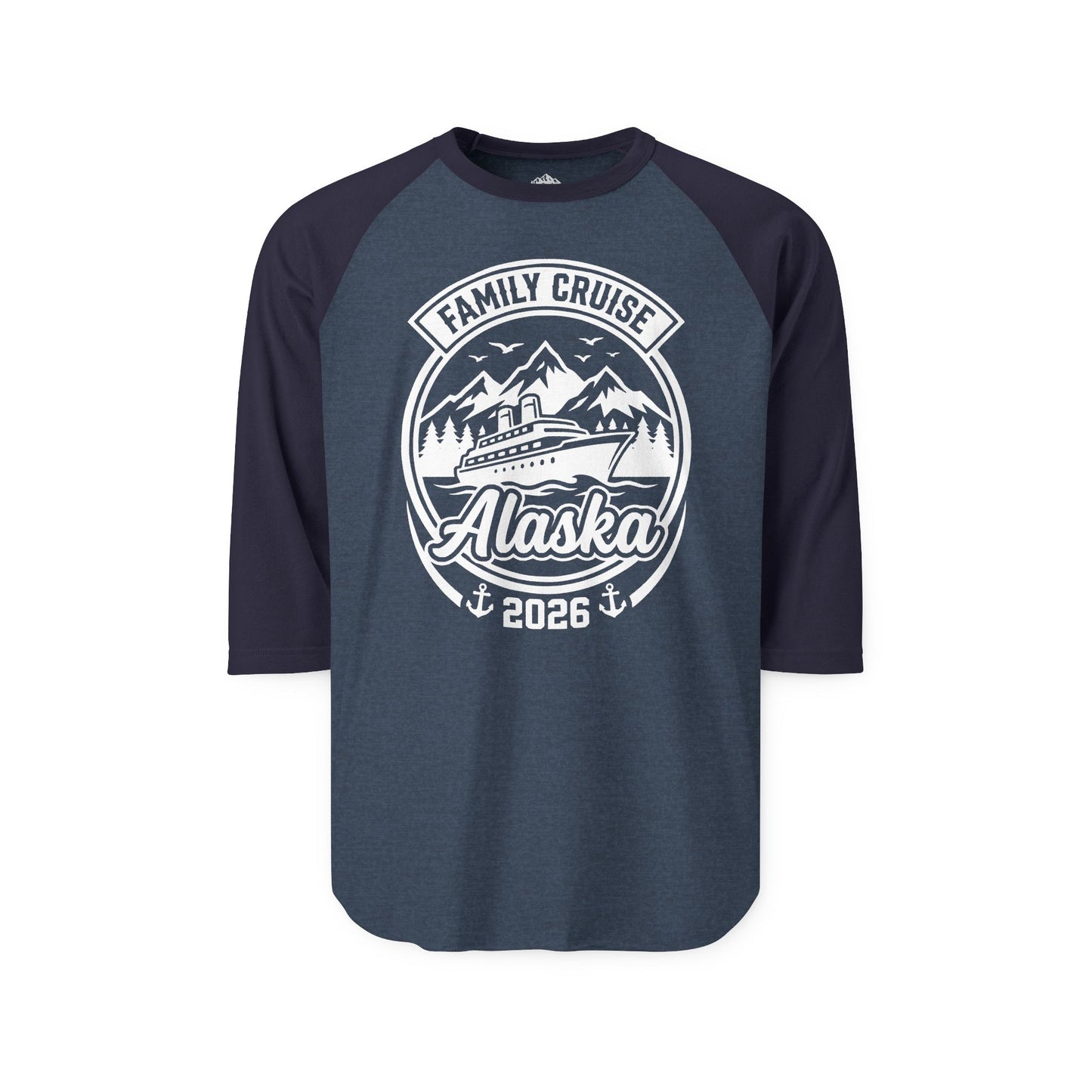 Alaska Family Cruise 2026 Scenic Mountains Group Vacation Shirt — 3/4 Sleeve