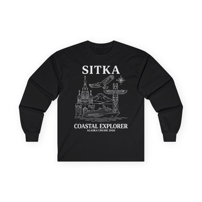 Sitka Coastal Explorer Alaska Cruise 2026 Adventure Shirt — Long Sleeve