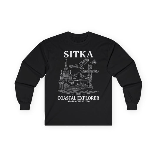 Sitka Coastal Explorer Alaska Cruise 2026 Adventure Shirt — Long Sleeve
