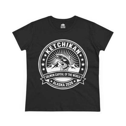 Ketchikan Alaska Salmon Capital Vintage T-Shirt for 2026 Travel — Ladies Tee