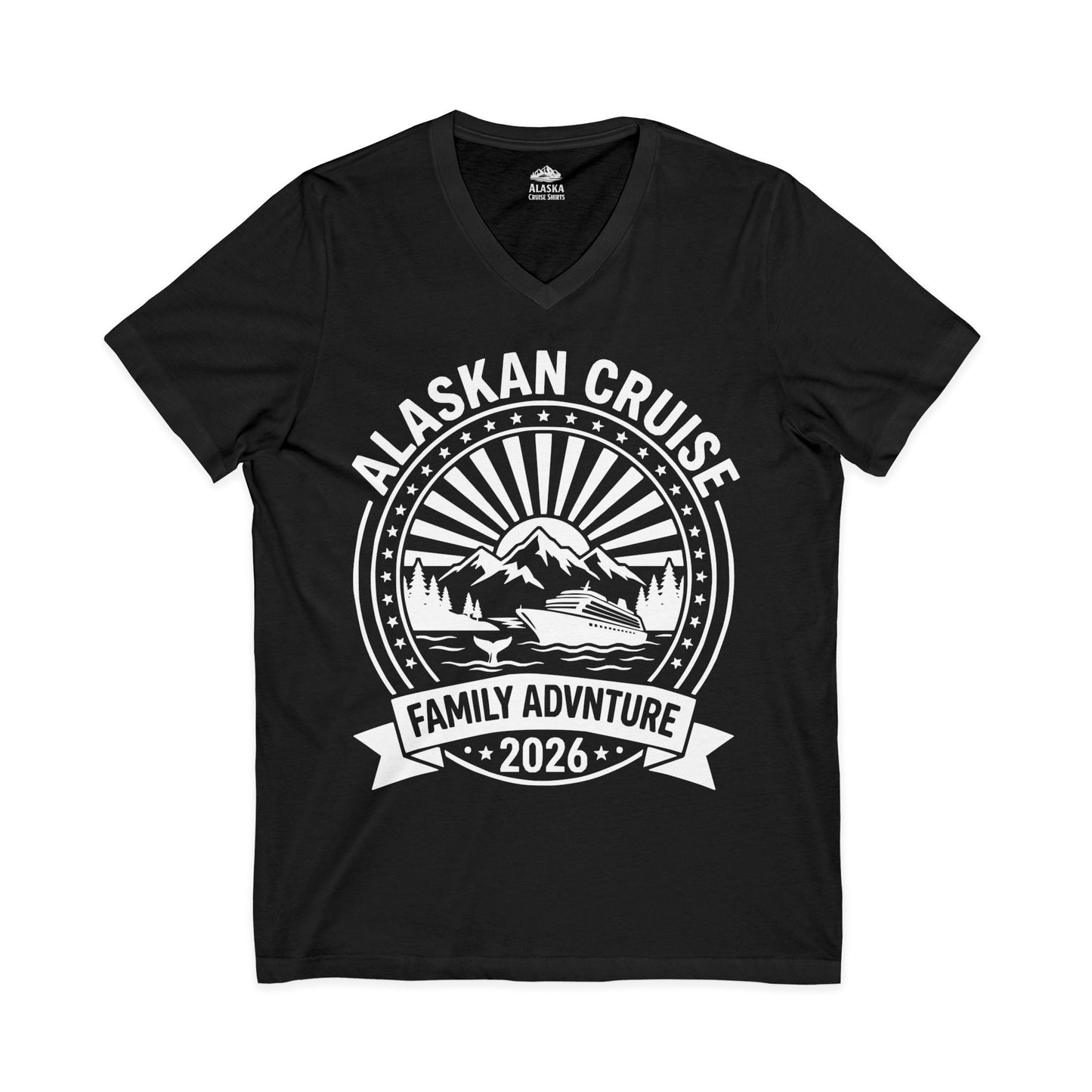 Alaskan Cruise Family Adventure 2026 Vacation Souvenir Shirt — V-Neck
