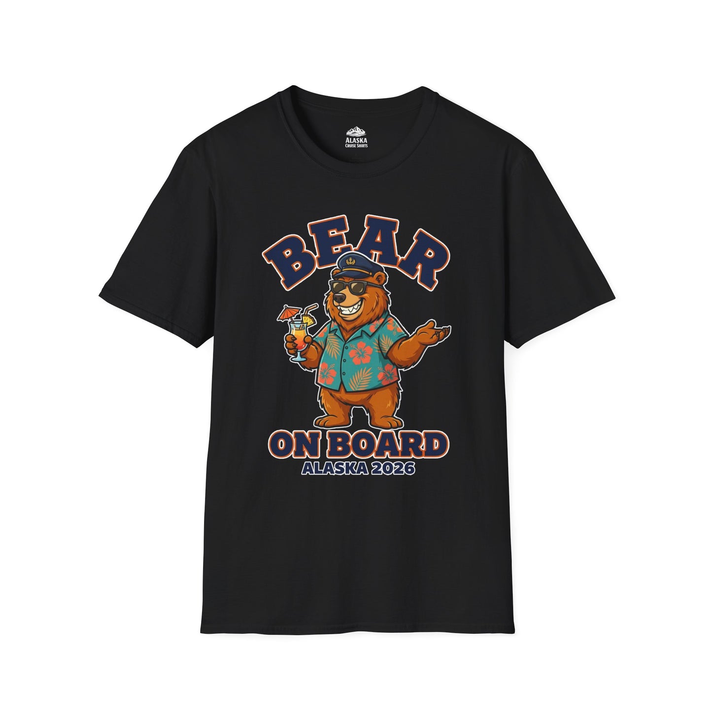 Bear On Board Alaska 2026 Funny Tropical Cruise T-Shirt — T-Shirt