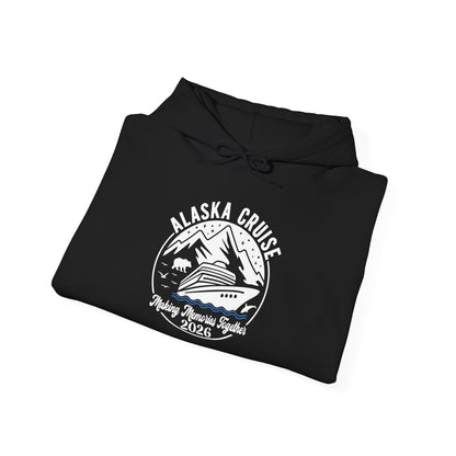 Alaska Cruise Adventure 2026 Shirt - Mountains Wildlife and Ship Retro Hoodie - View 4 - Alaska Cruise Shirts