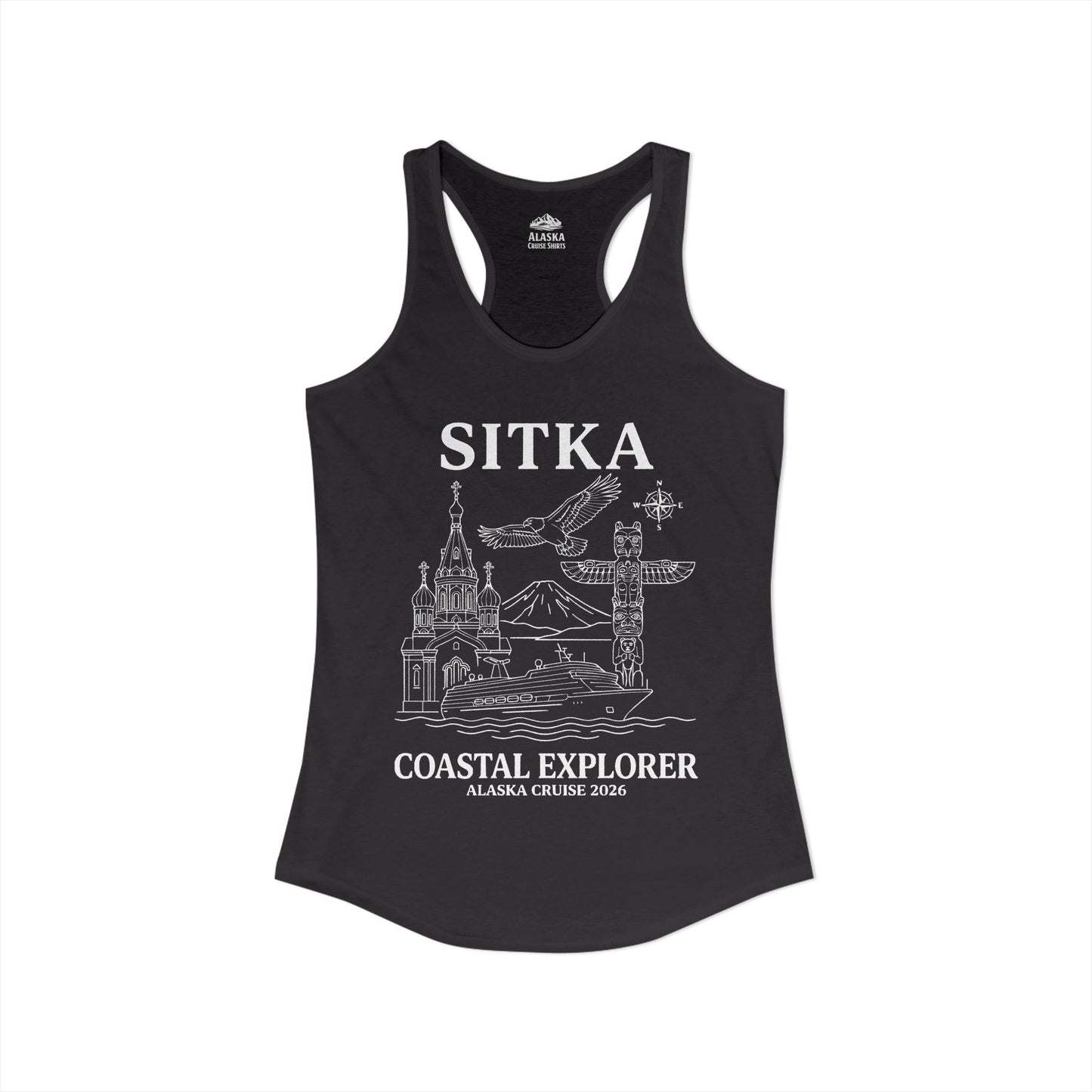 Sitka Coastal Explorer Alaska Cruise 2026 Adventure Shirt — Ladies Tank