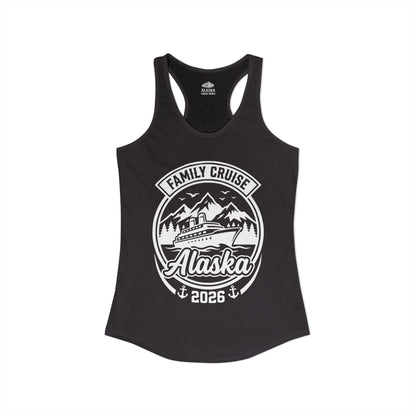 Alaska Family Cruise 2026 Scenic Mountains Group Vacation Shirt — Ladies Tank