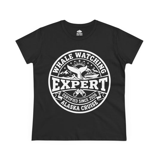 Alaska Cruise Whale Watching Expert Shirt for Travel Lovers — Ladies Tee