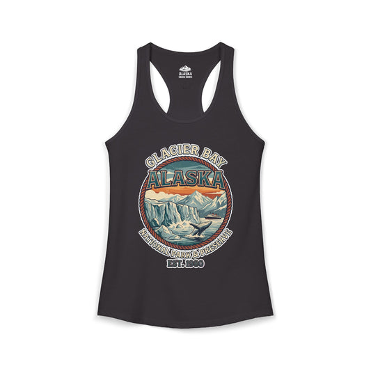 Glacier Bay Alaska National Park Vintage Nature Scene Shirt — Ladies Tank