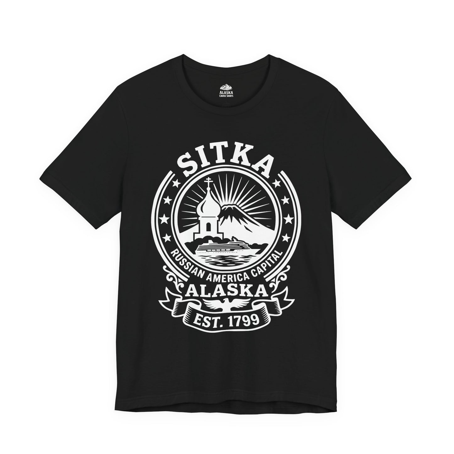 Sitka Alaska Russian America Heritage Cruise T-Shirt Est 1799 — Premium Tee