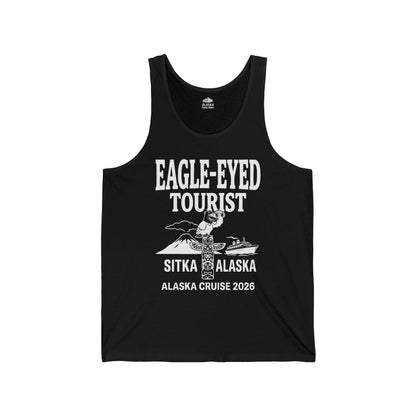 Eagle Eyed Tourist Sitka Alaska Cruise 2026 Travel Shirt — Tank Top