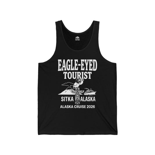 Eagle Eyed Tourist Sitka Alaska Cruise 2026 Travel Shirt — Tank Top