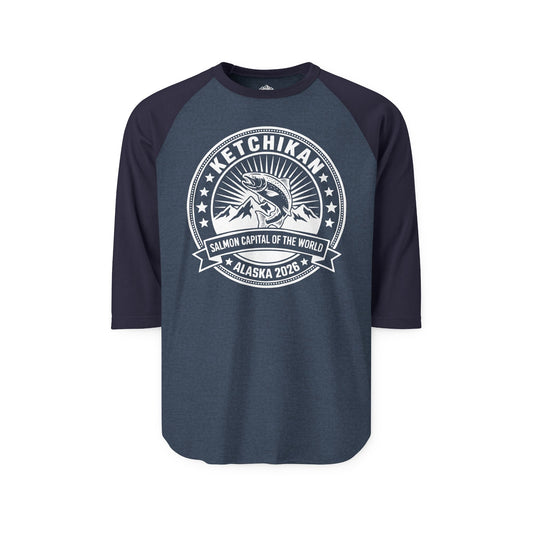 Ketchikan Alaska Salmon Capital Vintage T-Shirt for 2026 Travel — 3/4 Sleeve