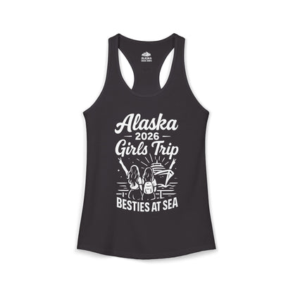 Alaska 2026 Girls Trip Besties At Sea Cruise Friends Shirt — Ladies Tank