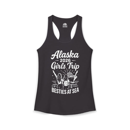 Alaska 2026 Girls Trip Besties At Sea Cruise Friends Shirt — Ladies Tank