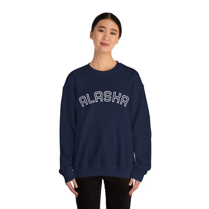 Alaska Crewneck Sweatshirt — Rustic Arctic State Design