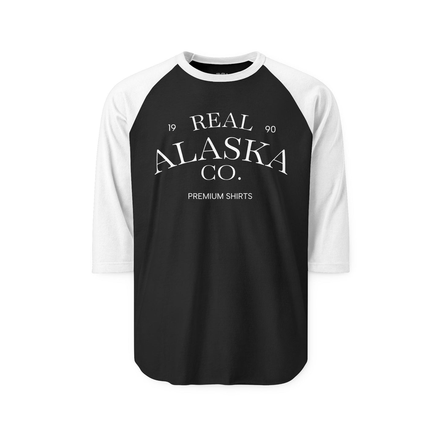 Real Alaska Co. Raglan Shirt — Vintage Baseball-Style 3/4 Sleeve Tee