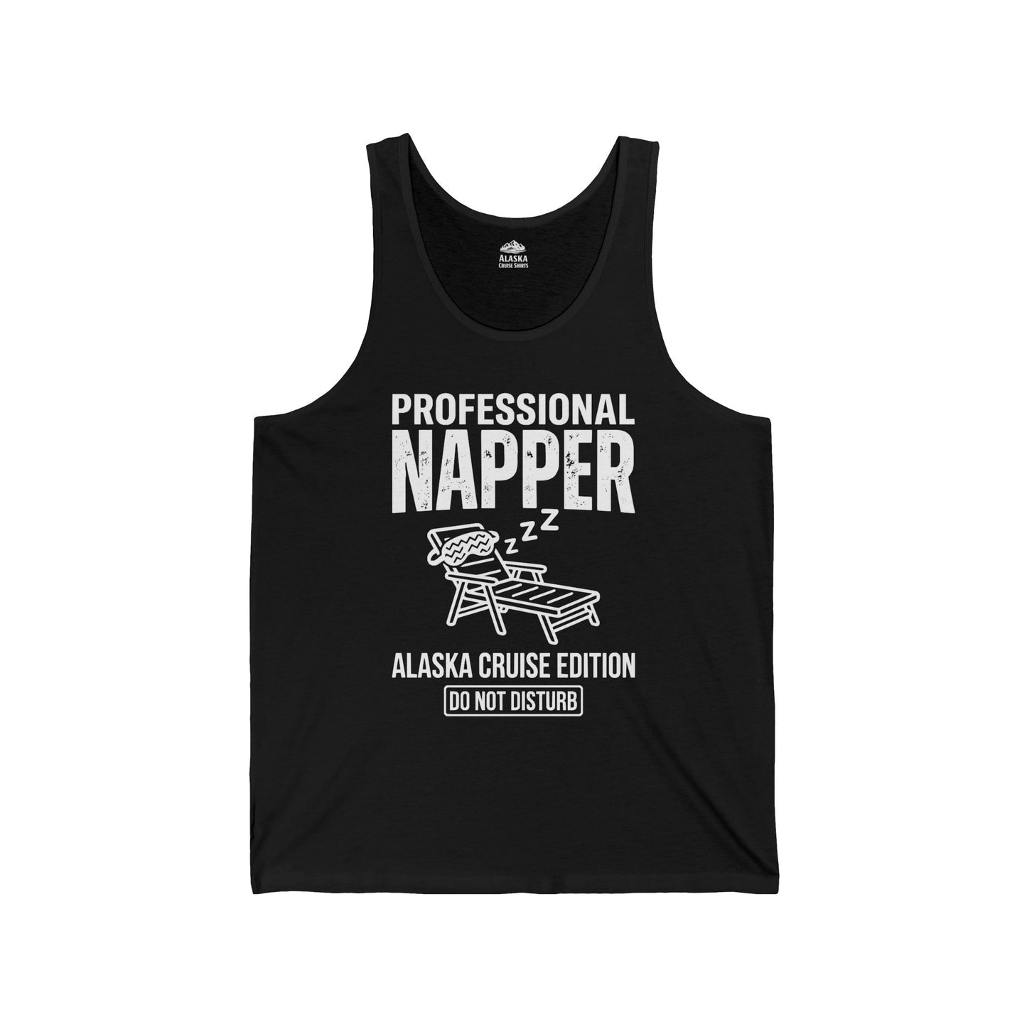 Professional Napper Alaska Cruise Edition Distressed Travel Tee — Tank Top