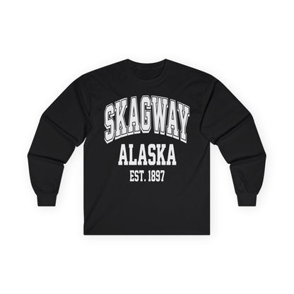 Skagway Alaska Est 1897 Vintage Collegiate Souvenir Shirt — Long Sleeve