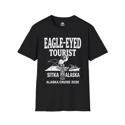 Eagle Eyed Tourist Sitka Alaska Cruise 2026 Travel Shirt — T-Shirt