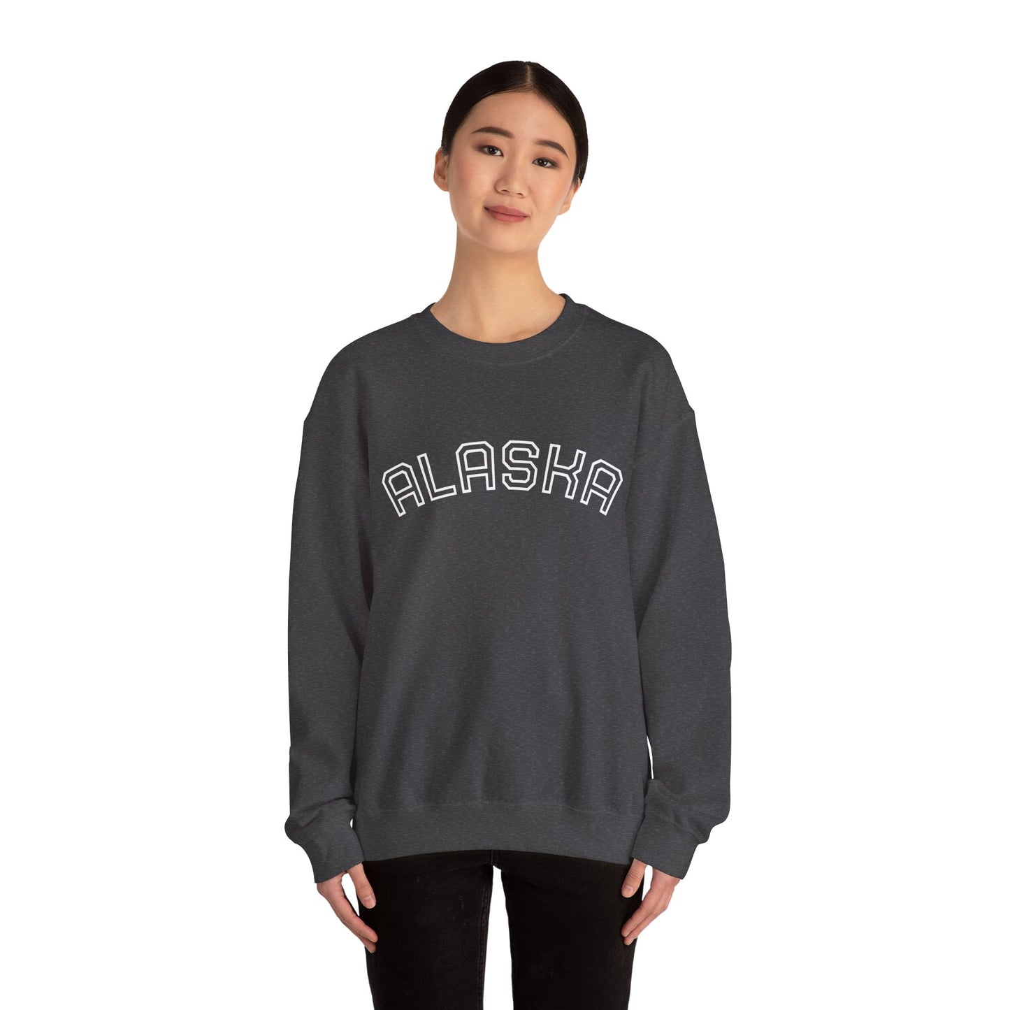 Alaska Crewneck Sweatshirt — Rustic Arctic State Design