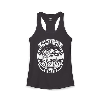 Alaska Family Cruise 2026 Scenic Mountains Group Vacation Shirt — Ladies Tank