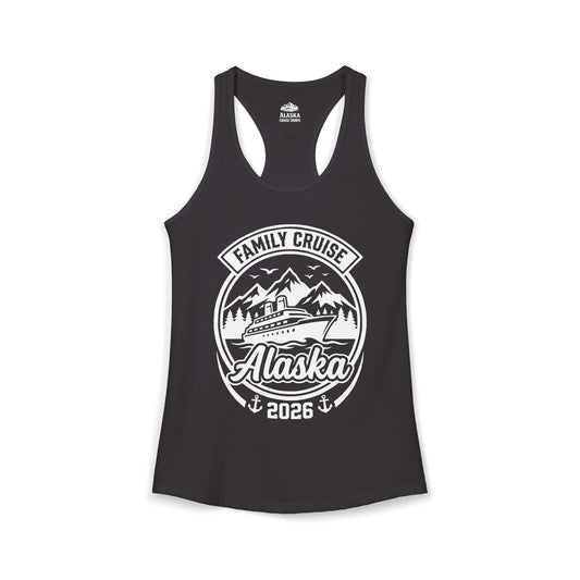 Alaska Family Cruise 2026 Scenic Mountains Group Vacation Shirt — Ladies Tank