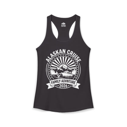 Alaskan Cruise Family Adventure 2026 Vacation Souvenir Shirt — Ladies Tank