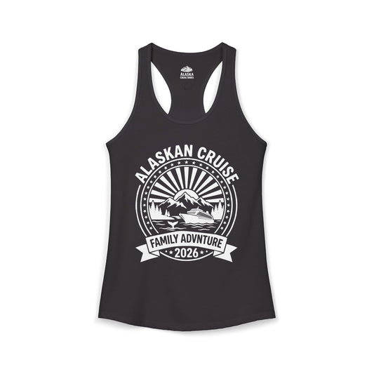 Alaskan Cruise Family Adventure 2026 Vacation Souvenir Shirt — Ladies Tank