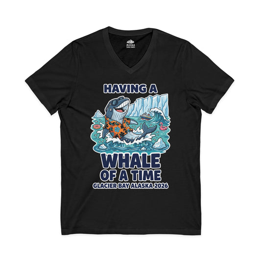 Having a Whale of a Time Glacier Bay Alaska Cruise Shirt 2026 — V-Neck
