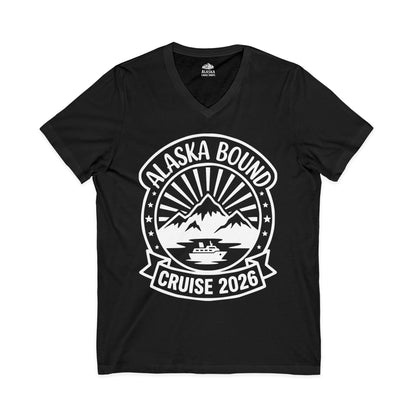 Alaska Bound Cruise 2026 Adventure Travel Graphic Shirt — V-Neck