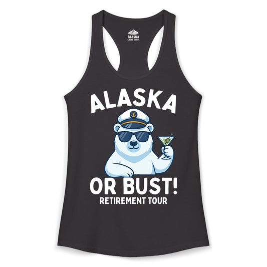 Alaska retirement shirt - Polar Bear Cruise Funny Tour Tee (Ladies Tank) in Black - Alaska Retirement Cruise Shirt - Funny Polar Bear Captain Tour Tee