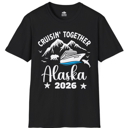 Alaska Cruise Adventure 2026 Shirt - Wildlife Mountains Nautical Family – Black – Alaska Cruise Shirts