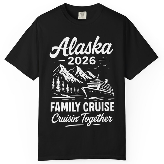 Alaska Family Cruise 2026 Cruisin Together Matching Shirt – Black – Alaska Cruise Shirts