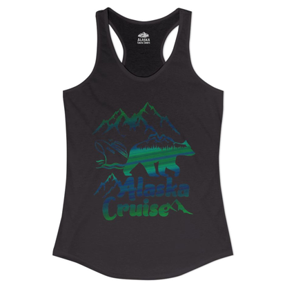Alaska Cruise Bear Mountains Silhouette Shirt - Wilderness Adventure Tee – Black – Alaska Cruise Shirts