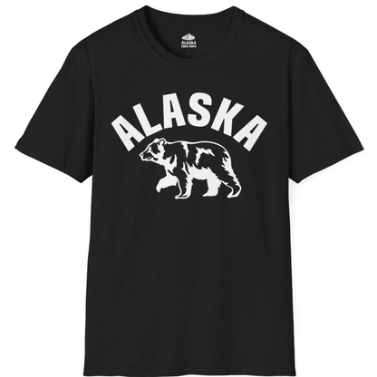 Alaska Bear Silhouette Wildlife Shirt - Bold Nature Inspired Tee – Black – Alaska Cruise Shirts