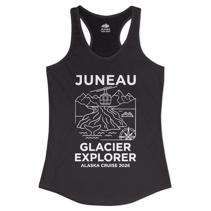 Juneau Glacier Explorer Alaska Cruise 2026 Adventure Shirt – Black – Alaska Cruise Shirts