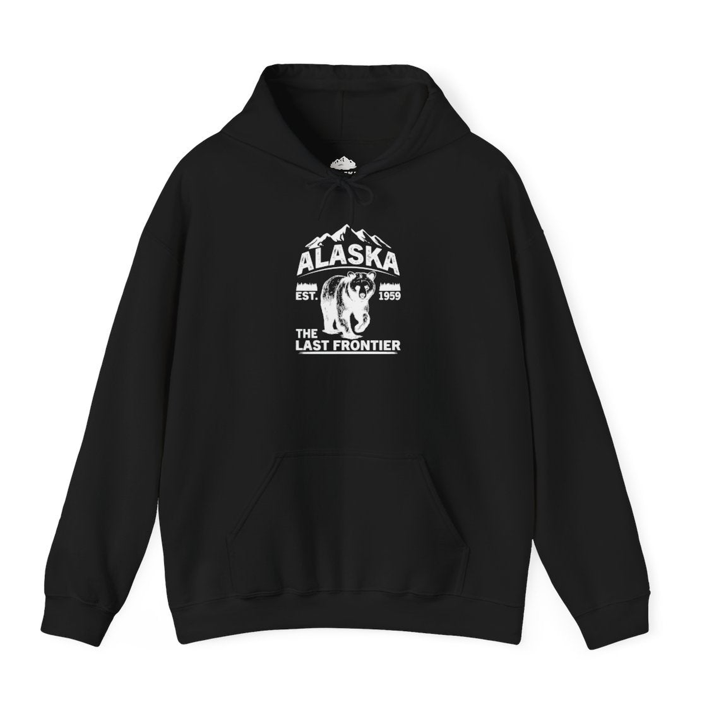 Alaska Bear Shirt - Vintage Distressed Mountains The Last Frontier Tee – Black – Alaska Cruise Shirts