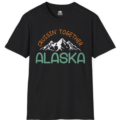 Cruisin Together Alaska Mountain Adventure Cruise Graphic Shirt – Black – Alaska Cruise Shirts