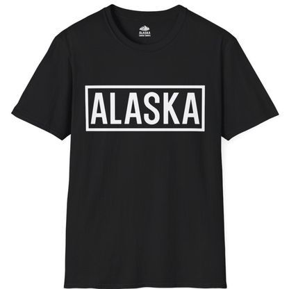 Alaska Bold Text Minimalist Monochrome Graphic Shirt for Travelers – Black – Alaska Cruise Shirts