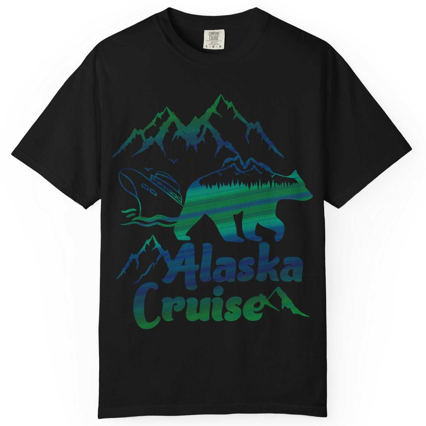 Alaska Cruise Bear Mountains Silhouette Shirt Comfort Colors T-Shirt – Alaska Cruise Shirts