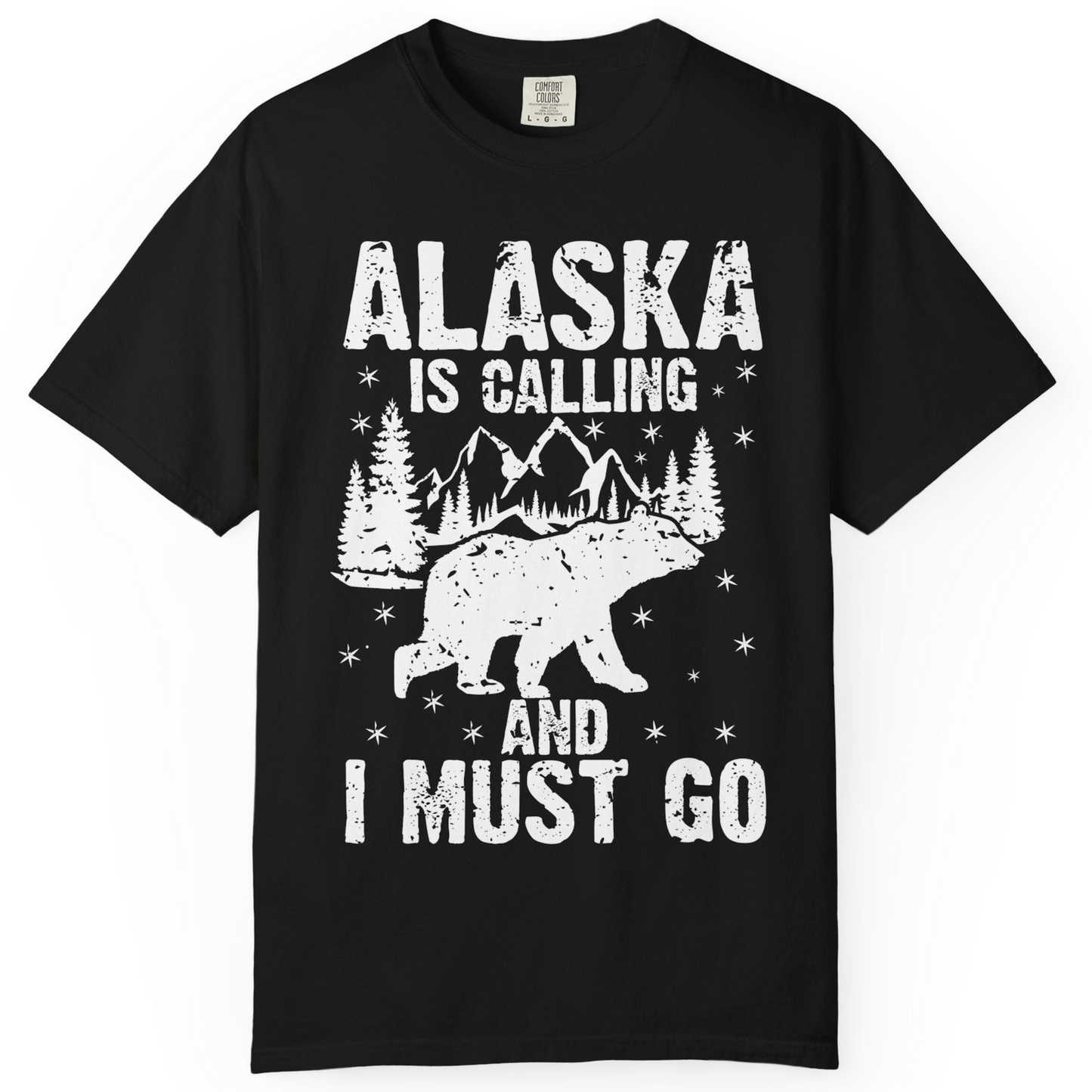 Alaska Is Calling Bear Mountain Wilderness Adventure Vintage Shirt — Comfort Comfort Colors T-Shirt – Alaska Cruise Shirts