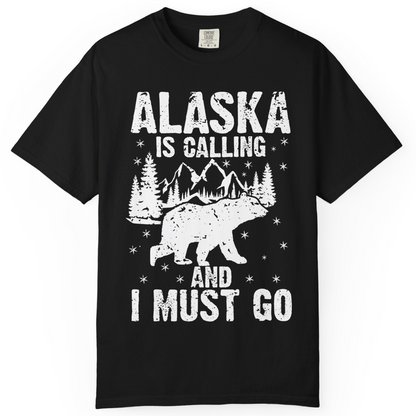 Alaska Is Calling Bear Mountain Wilderness Adventure Vintage Shirt — Comfort Comfort Colors T-Shirt – Alaska Cruise Shirts