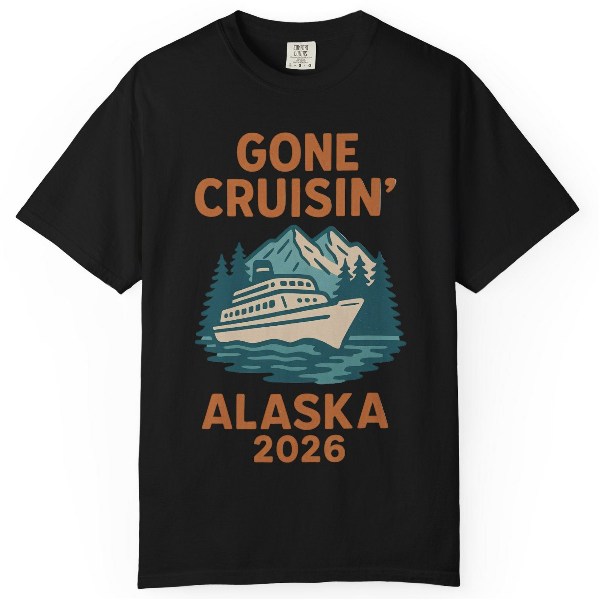 Gone Cruisin Alaska 2026 Retro Cruise Ship Nature Scenery Shirt — Comfort Comfort Colors T-Shirt – Alaska Cruise Shirts