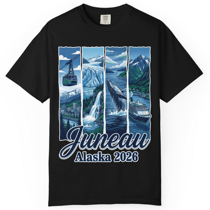 Juneau Alaska 2026 Cruise and Nature Souvenir Shirt — Comfort Comfort Colors T-Shirt – Alaska Cruise Shirts