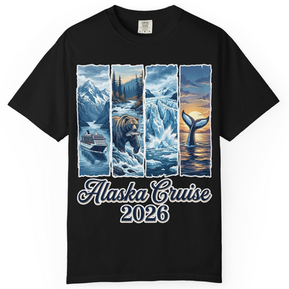 Alaska Cruise 2026 Scenic Wildlife Adventure Souvenir Shirt — Comfort Comfort Colors T-Shirt – Alaska Cruise Shirts