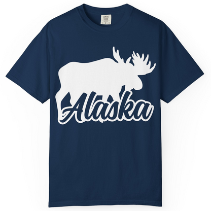 Alaska Moose Wildlife Silhouette Shirt Comfort Colors T-Shirt – Alaska Cruise Shirts