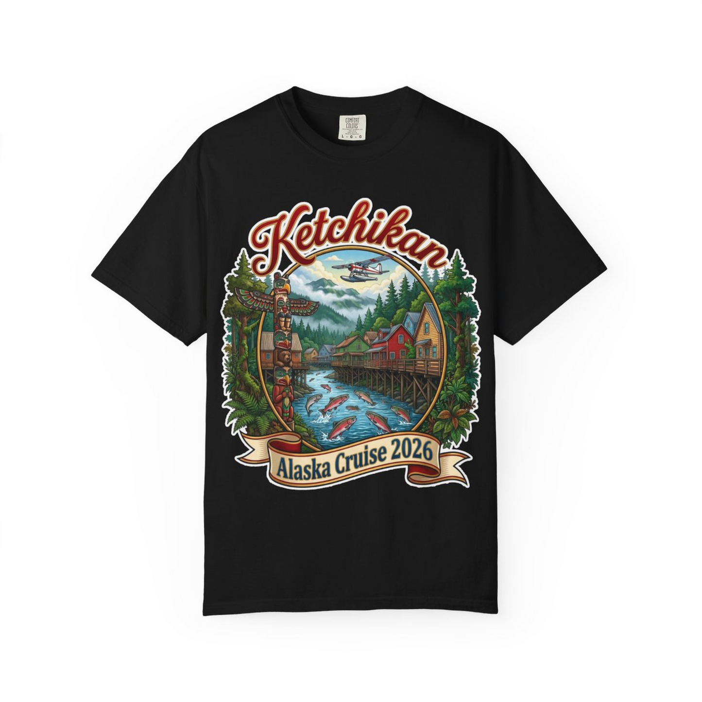 Ketchikan Alaska Cruise 2026 Vintage Souvenir Vacation Shirt — Comfort Comfort Colors T-Shirt – Alaska Cruise Shirts
