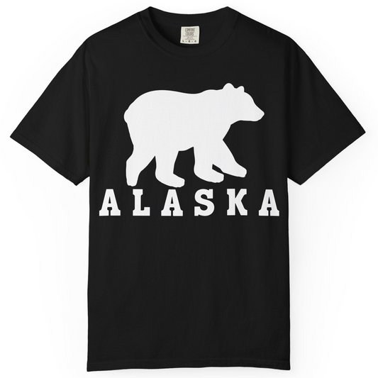 Alaska Bear Silhouette Shirt Comfort Colors T-Shirt – Alaska Cruise Shirts