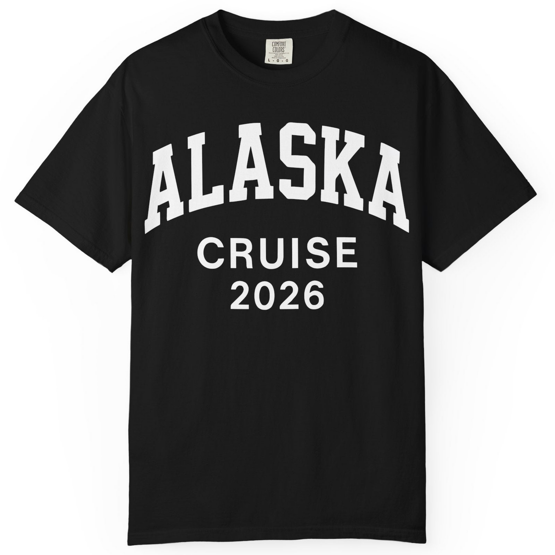 Alaska Cruise 2026 Bold Collegiate Vacation Travel Shirt — Comfort Comfort Colors T-Shirt – Alaska Cruise Shirts